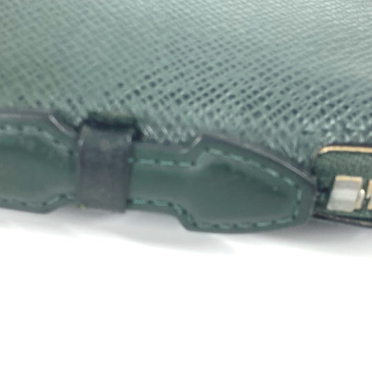 LOUIS VUITTON Long Wallet Purse M30654 Taiga Leather green Taiga Organizer Atoll mens Used Authentic