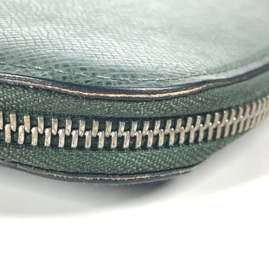 LOUIS VUITTON Long Wallet Purse M30654 Taiga Leather green Taiga Organizer Atoll mens Used Authentic