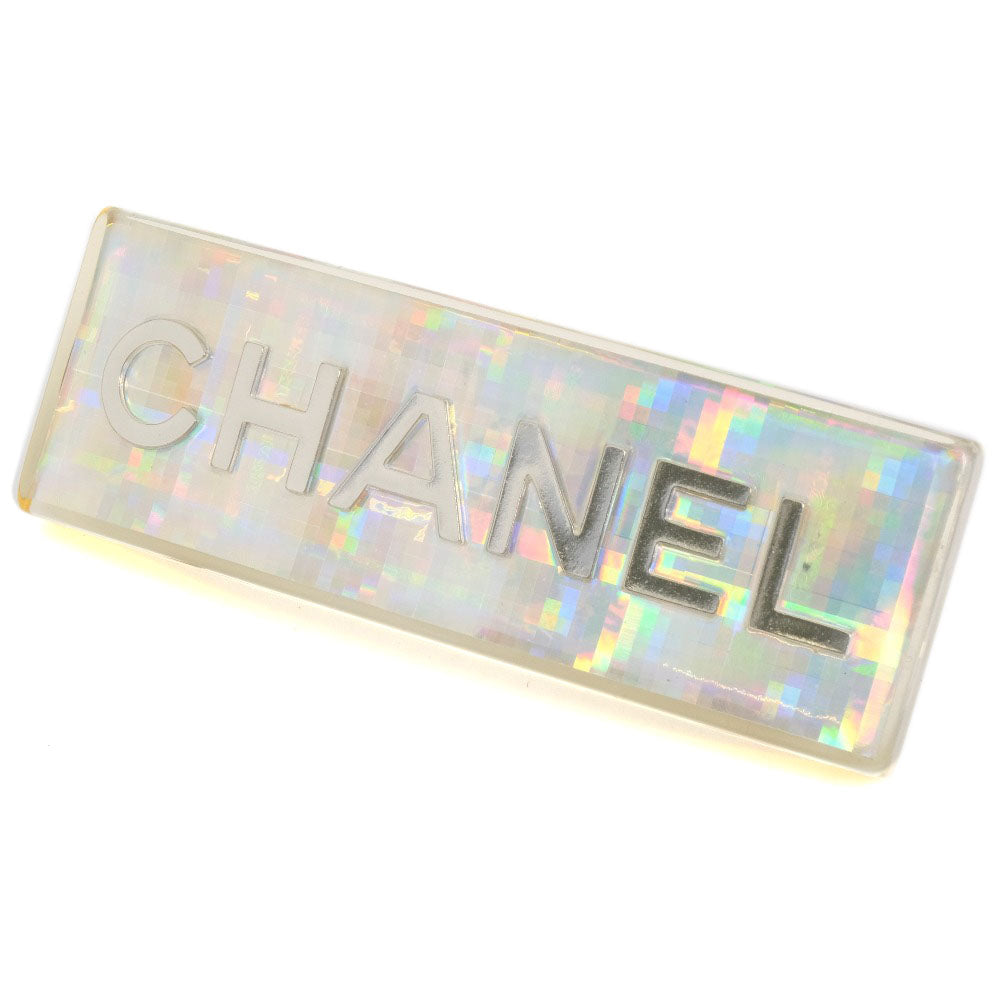 CHANEL Valletta A08682Y02019 ƒ�ƒ^ƒ‹�Aƒvƒ‰ƒXƒ`ƒbƒN Silver Women Used Authentic