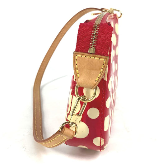 LOUIS VUITTON Shoulder Bag M91428 Patent leather Red Vernis Yayoi Kusama collaboration Dot Infinity Pochette Accessories Women Used Authentic