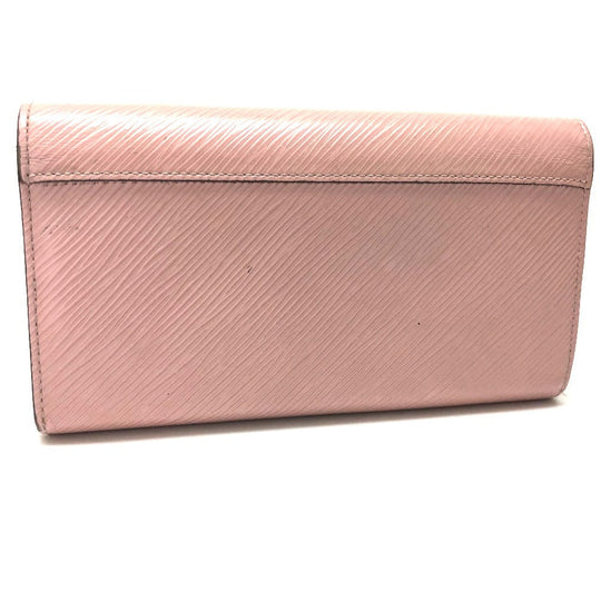 LOUIS VUITTON Long Wallet Purse M61178 Epi Leather pink Epi Portefeuille twist Women Used Authentic