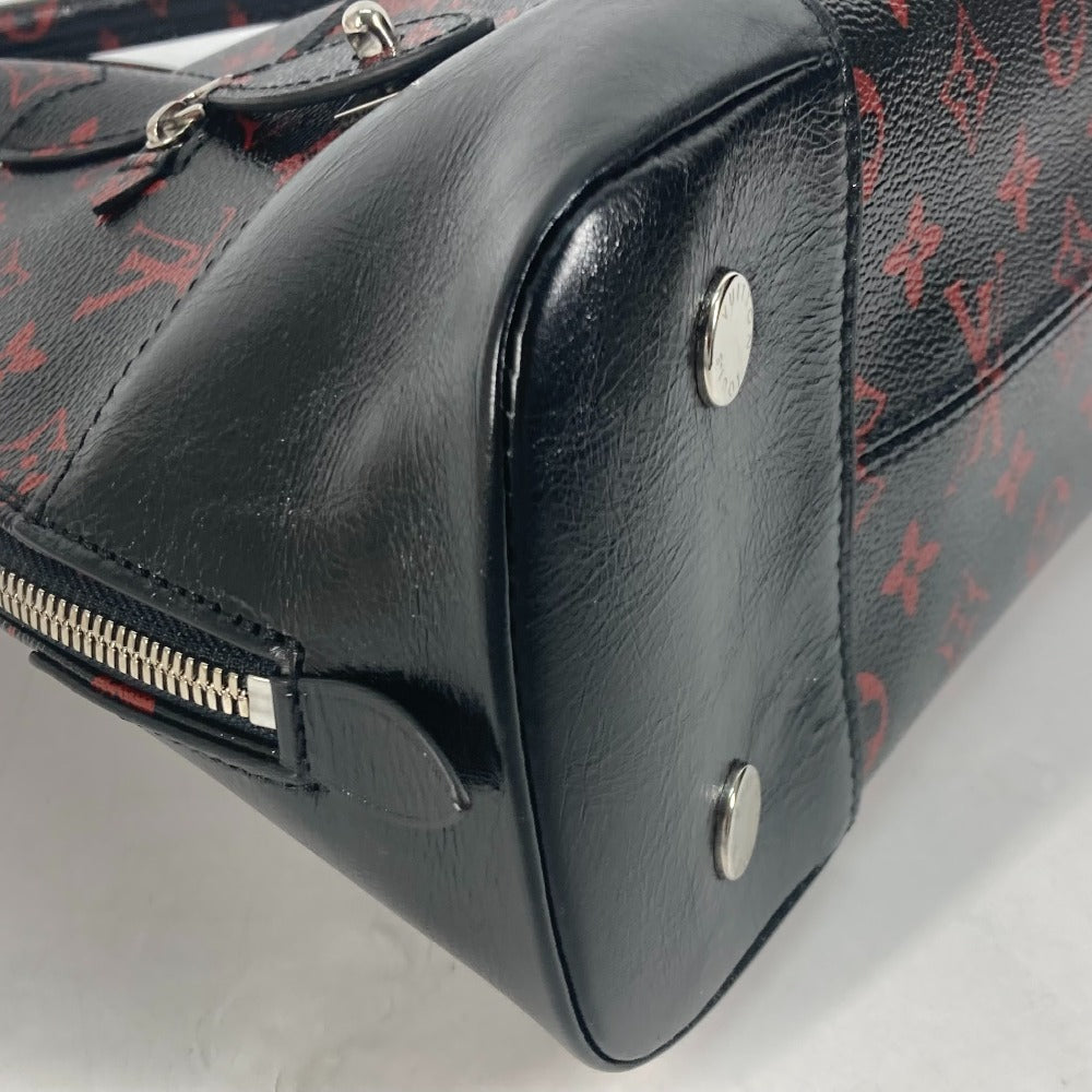 LOUIS VUITTON Shoulder Bag M41500 Coated canvas black Monogram Anfra Rouge Alma PM Women Used Authentic