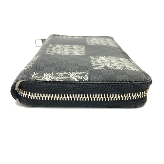 LOUIS VUITTON Long Wallet Purse ‚m61214  Damier Grafitto Canvas black Graphite Christopher nemes mens Used Authentic