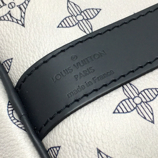 LOUIS VUITTON Boston Duffel bag M54130 Monogram savanna canvas White gray type Monogram savanna Chapman Brothers Keepall 45 Women(Unisex) Used Authentic