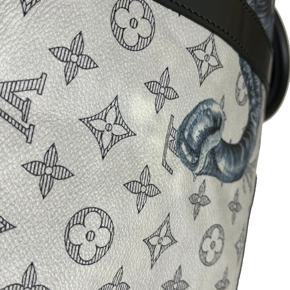 LOUIS VUITTON Boston Duffel bag M54130 Monogram savanna canvas White gray type Monogram savanna Chapman Brothers Keepall 45 Women(Unisex) Used Authentic