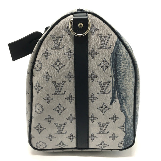 LOUIS VUITTON Boston Duffel bag M54130 Monogram savanna canvas White gray type Monogram savanna Chapman Brothers Keepall 45 Women(Unisex) Used Authentic