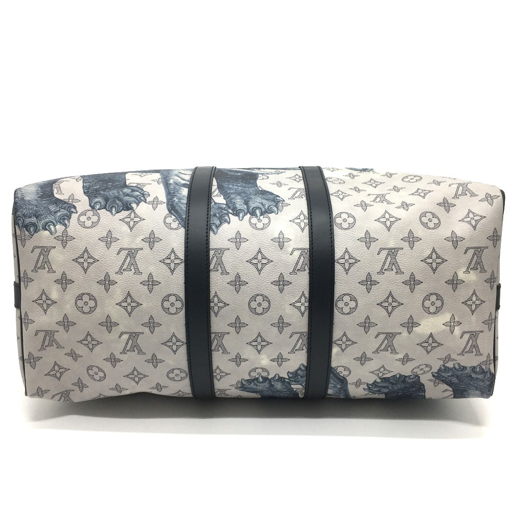 LOUIS VUITTON Boston Duffel bag M54130 Monogram savanna canvas White gray type Monogram savanna Chapman Brothers Keepall 45 Women(Unisex) Used Authentic