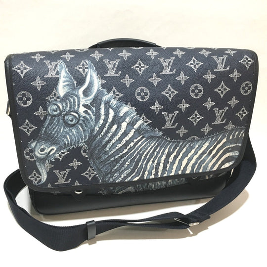 LOUIS VUITTON Shoulder Bag M43293 Monogram savanna canvas Navy Monogram savanna Messenger GM mens Used Authentic
