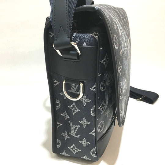 LOUIS VUITTON Shoulder Bag M43293 Monogram savanna canvas Navy Monogram savanna Messenger GM mens Used Authentic