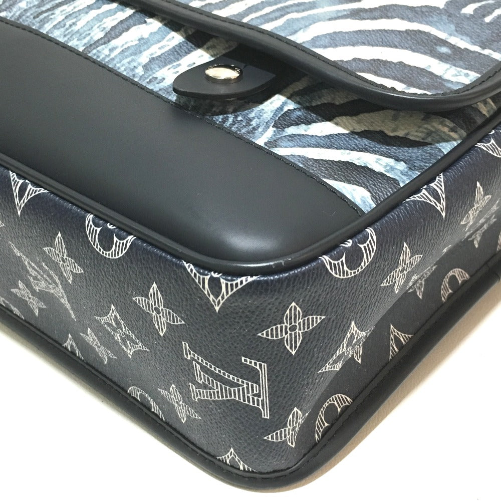 LOUIS VUITTON Shoulder Bag M43293 Monogram savanna canvas Navy Monogram savanna Messenger GM mens Used Authentic