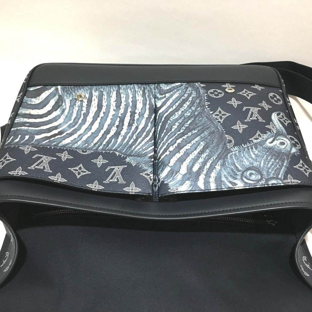 LOUIS VUITTON Shoulder Bag M43293 Monogram savanna canvas Navy Monogram savanna Messenger GM mens Used Authentic