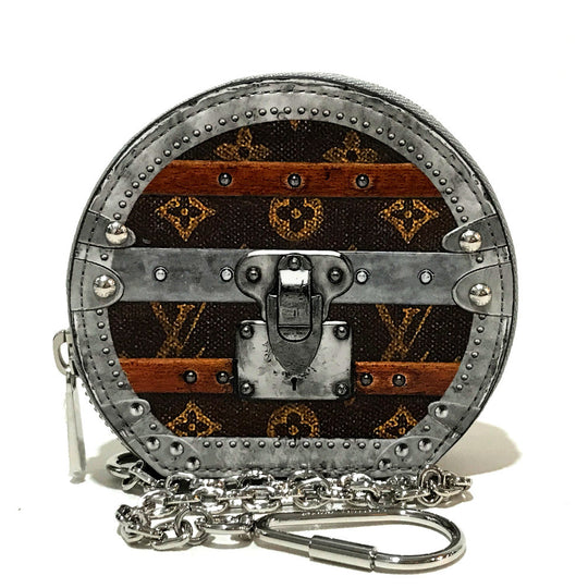 LOUIS VUITTON Key ring M63596 Monogram canvas Brown Transformed monogram Micro-Bowat-Shapo Women Used Authentic