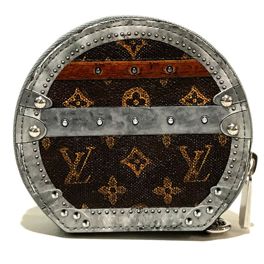 LOUIS VUITTON Key ring M63596 Monogram canvas Brown Transformed monogram Micro-Bowat-Shapo Women Used Authentic