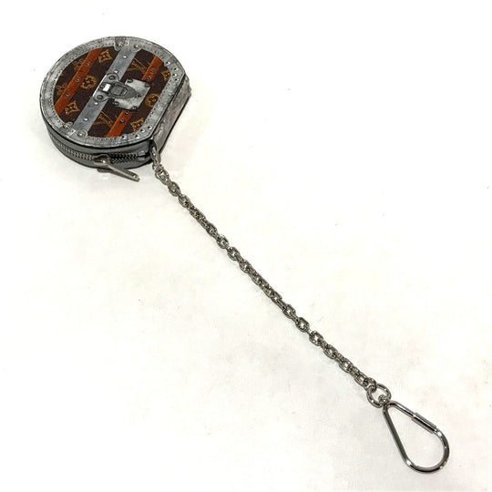 LOUIS VUITTON Key ring M63596 Monogram canvas Brown Transformed monogram Micro-Bowat-Shapo Women Used Authentic