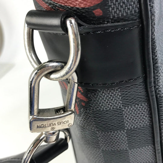 LOUIS VUITTON Tote Bag ‚m41717 Damier Grafitto Canvas black Christopher Nemeth PM Tadao mens Used Authentic