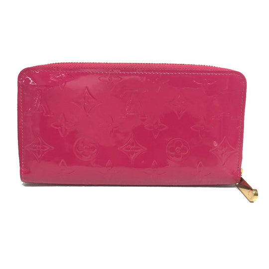 LOUIS VUITTON Long Wallet Purse M91597 Monogram Vernis pink Monogram Vernis Zippy wallet Women Used Authentic