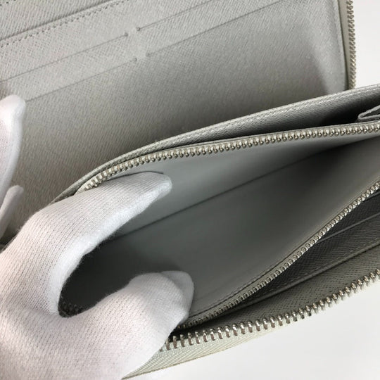 LOUIS VUITTON Long Wallet Purse M67824 Monogram canvas white monogram logo story Zippy Organizer mens Used Authentic
