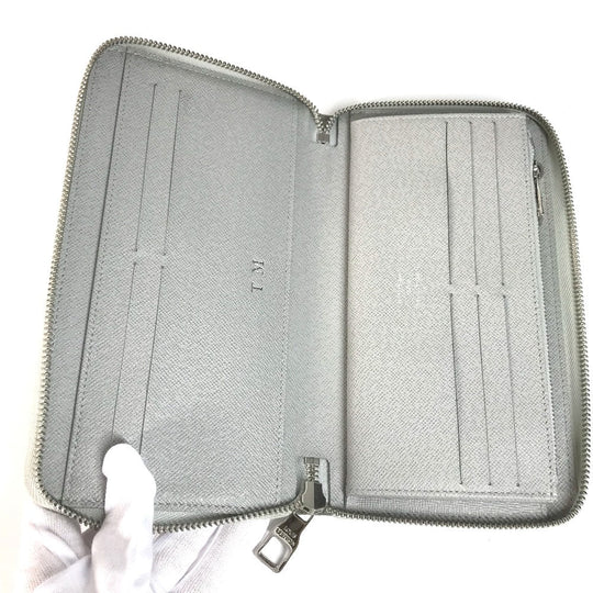 LOUIS VUITTON Long Wallet Purse M67824 Monogram canvas white monogram logo story Zippy Organizer mens Used Authentic
