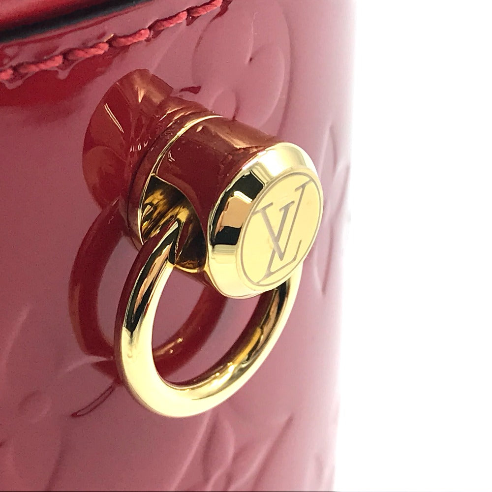 LOUIS VUITTON Handbag M53998 Patent leather Red Monogram Vernis Cannes PM Women Used Authentic