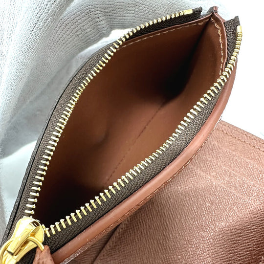 LOUIS VUITTON Folded wallet ‚l62472 Monogram canvas Brown Portefeuille Victorine Women Used Authentic