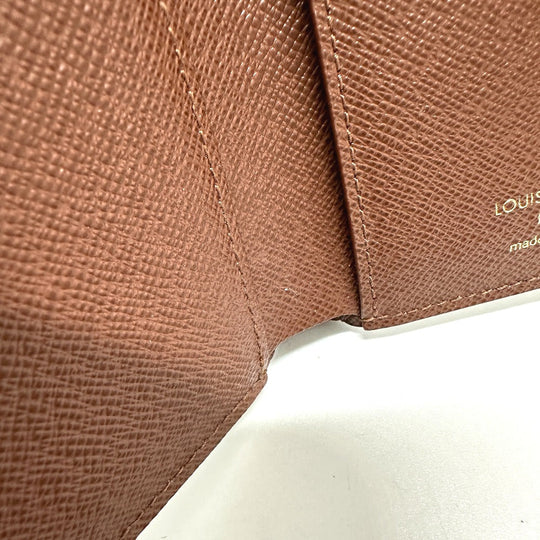 LOUIS VUITTON Folded wallet ‚l62472 Monogram canvas Brown Portefeuille Victorine Women Used Authentic