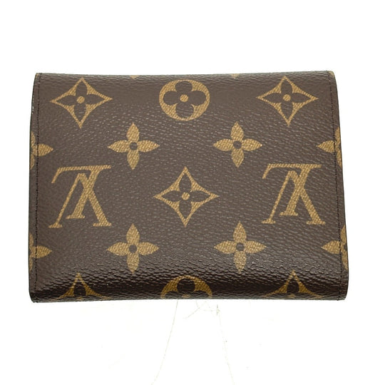 LOUIS VUITTON Folded wallet ‚l62472 Monogram canvas Brown Portefeuille Victorine Women Used Authentic