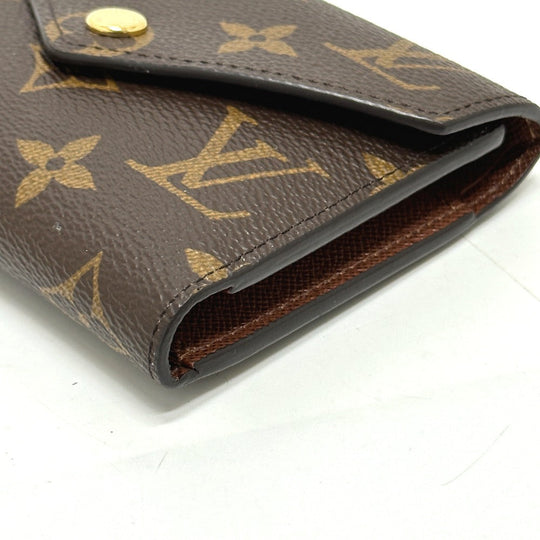 LOUIS VUITTON Folded wallet ‚l62472 Monogram canvas Brown Portefeuille Victorine Women Used Authentic