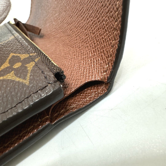LOUIS VUITTON Folded wallet ‚l62472 Monogram canvas Brown Portefeuille Victorine Women Used Authentic