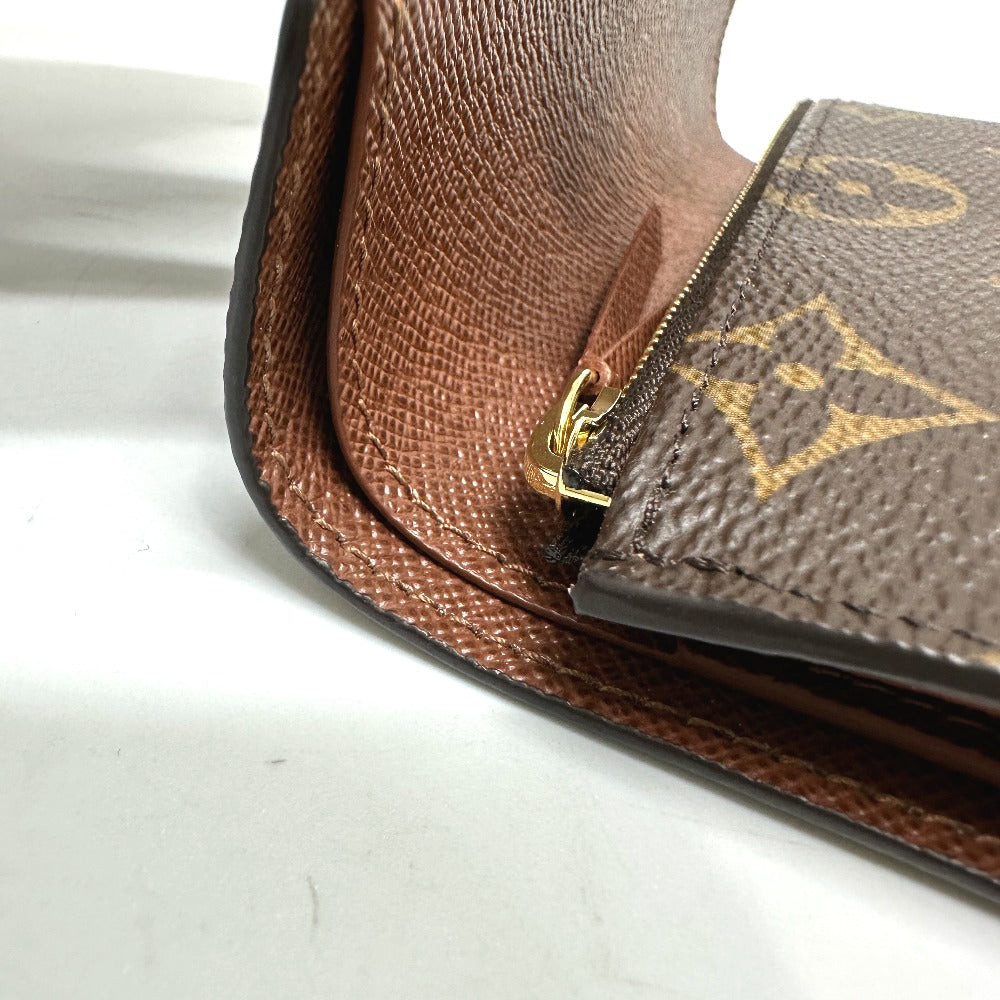 LOUIS VUITTON Folded wallet ‚l62472 Monogram canvas Brown Portefeuille Victorine Women Used Authentic
