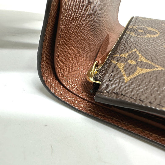 LOUIS VUITTON Folded wallet ‚l62472 Monogram canvas Brown Portefeuille Victorine Women Used Authentic