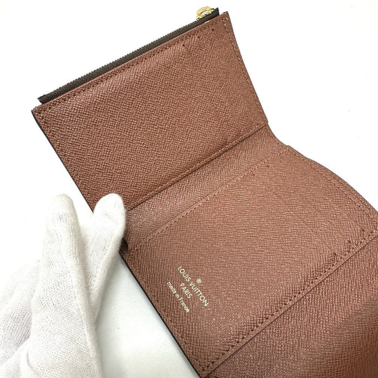 LOUIS VUITTON Folded wallet ‚l62472 Monogram canvas Brown Portefeuille Victorine Women Used Authentic