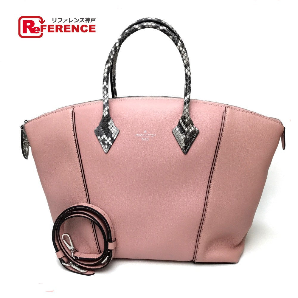 LOUIS VUITTON Handbag N92043  leather pink LockitMM Women Used Authentic