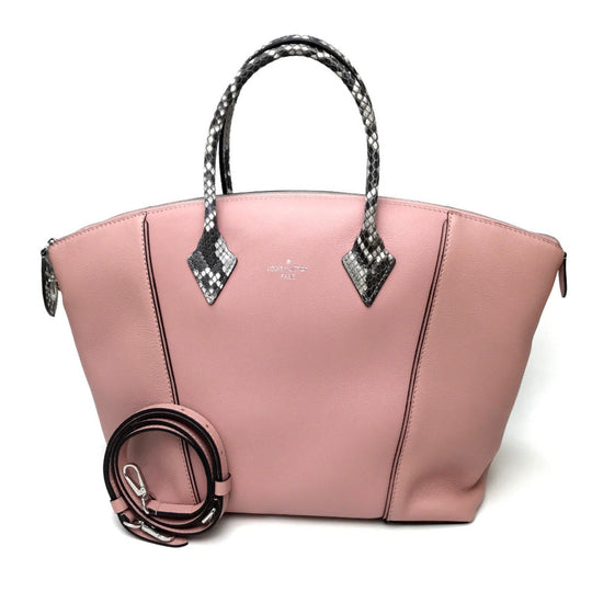 LOUIS VUITTON Handbag N92043  leather pink LockitMM Women Used Authentic