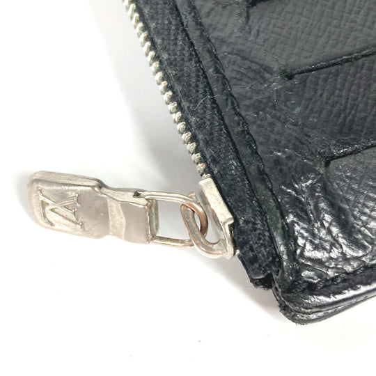 LOUIS VUITTON Coin case N64038 Damier Grafitto Canvas black Damier Grafitte Coin card holder mens Used Authentic