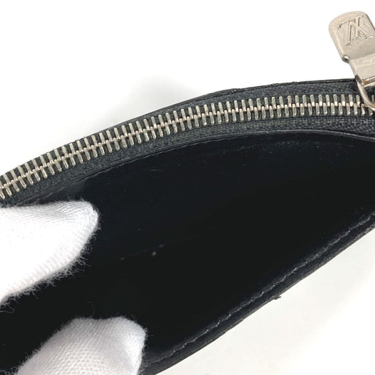 LOUIS VUITTON Coin case N64038 Damier Grafitto Canvas black Damier Grafitte Coin card holder mens Used Authentic