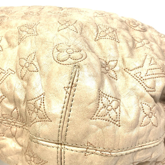 LOUIS VUITTON Shoulder Bag M95423 leather beige Monogram Olympe Nimbs GM Women Used Authentic