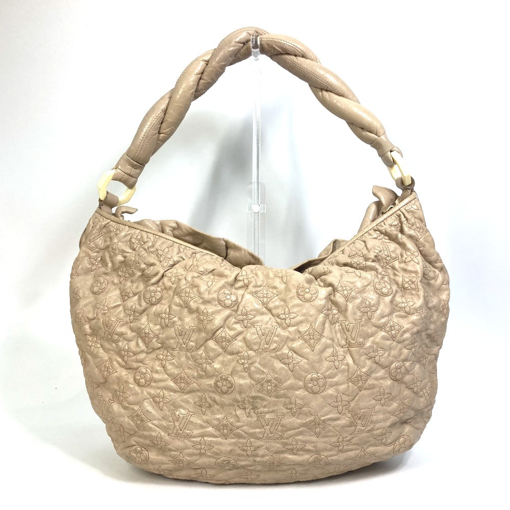 LOUIS VUITTON Shoulder Bag M95423 leather beige Monogram Olympe Nimbs GM Women Used Authentic