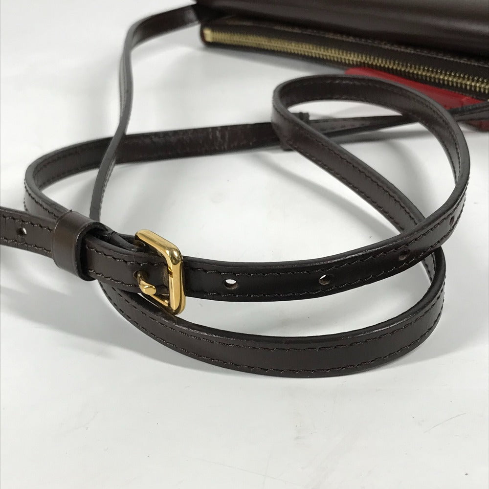 LOUIS VUITTON Shoulder Bag N48259 Damier canvas Brown Damier Twice Women Used Authentic