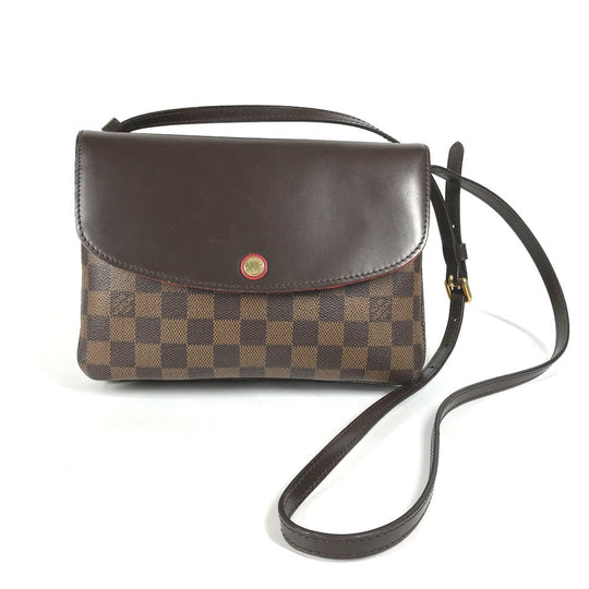 LOUIS VUITTON Shoulder Bag N48259 Damier canvas Brown Damier Twice Women Used Authentic