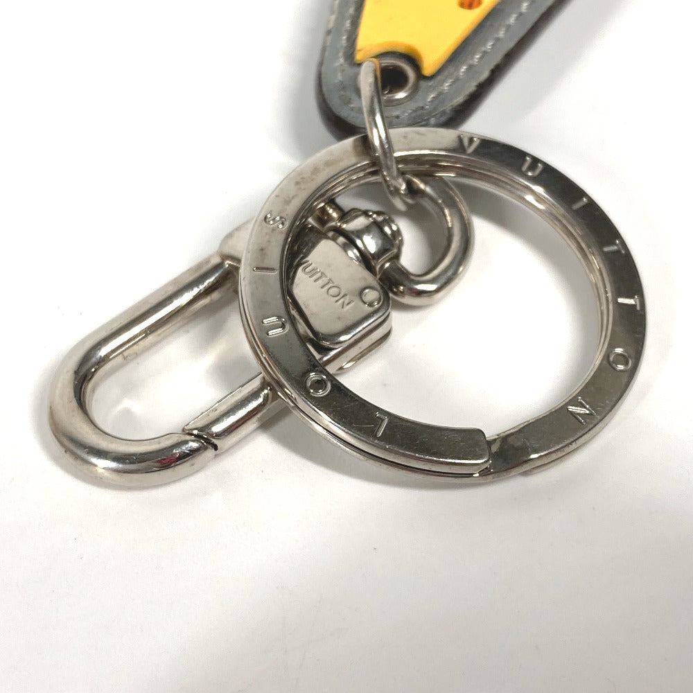 LOUIS VUITTON key ring MP2215 rubber yellow Monogram Titanium Porto Cle Mascot Rocket mens Used Authentic
