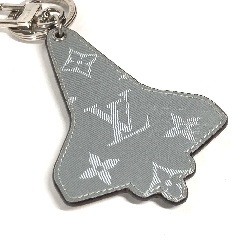 LOUIS VUITTON key ring MP2215 rubber yellow Monogram Titanium Porto Cle Mascot Rocket mens Used Authentic