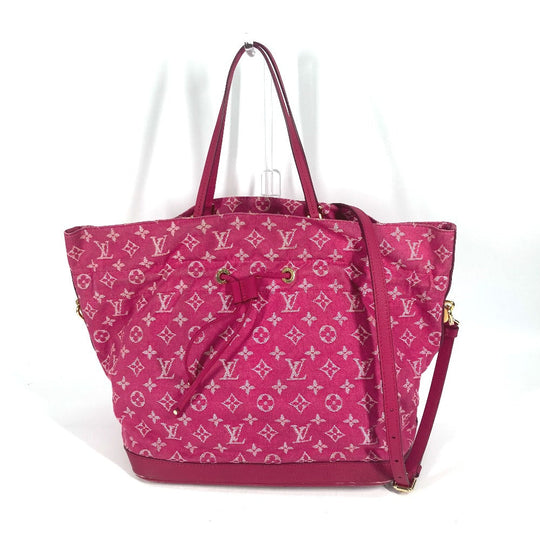 LOUIS VUITTON Shoulder Bag M40870 Monogram denim pink Monogram denim Noeful MM Women Used Authentic