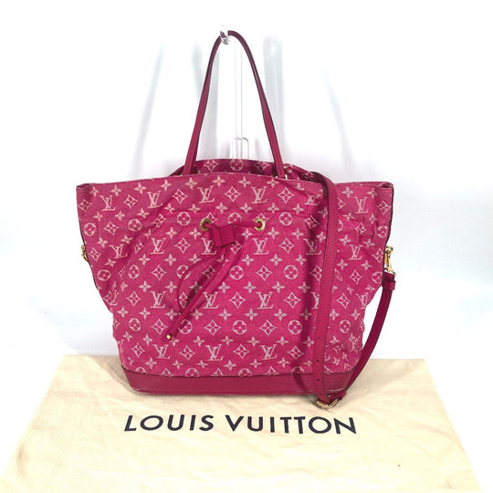 LOUIS VUITTON Shoulder Bag M40870 Monogram denim pink Monogram denim Noeful MM Women Used Authentic