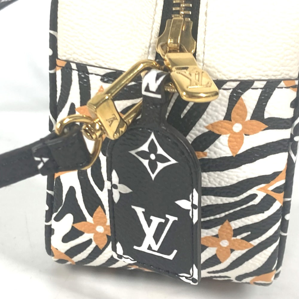 LOUIS VUITTON Shoulder Bag M67883 leather black monogram jungle Beach porch Women Used Authentic