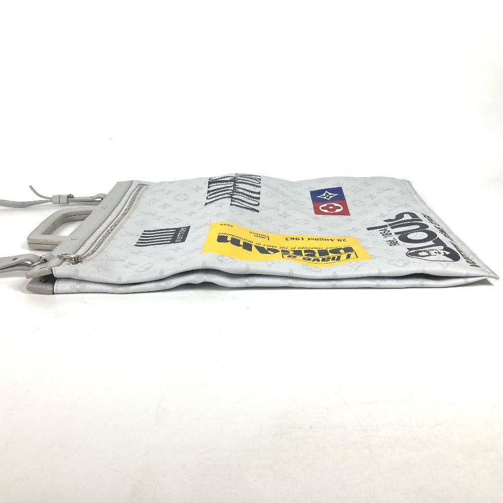 LOUIS VUITTON Tote Bag M44627 Monogram canvas white Monogram white Flat Vertical Tote mens Used Authentic