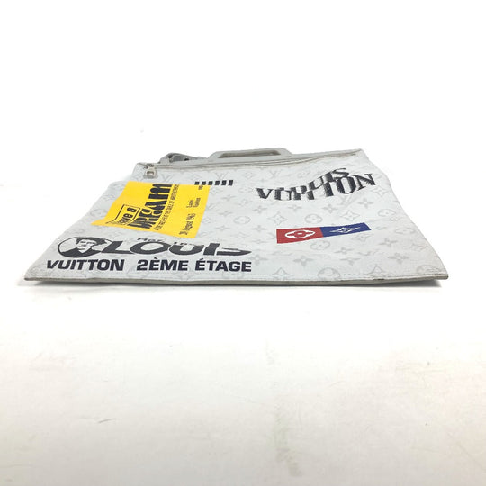 LOUIS VUITTON Tote Bag M44627 Monogram canvas white Monogram white Flat Vertical Tote mens Used Authentic