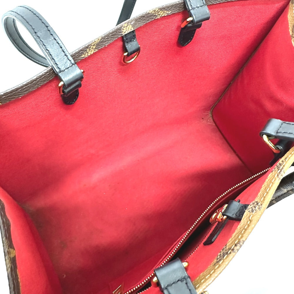 LOUIS VUITTON Tote Bag M45321 Monogram canvas Brown Monogram On the Go MM Women Used Authentic