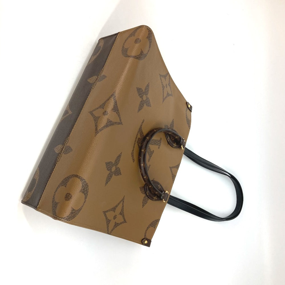 LOUIS VUITTON Tote Bag M45321 Monogram reverse canvas Brown Monogram On the Go MM Women Used Authentic