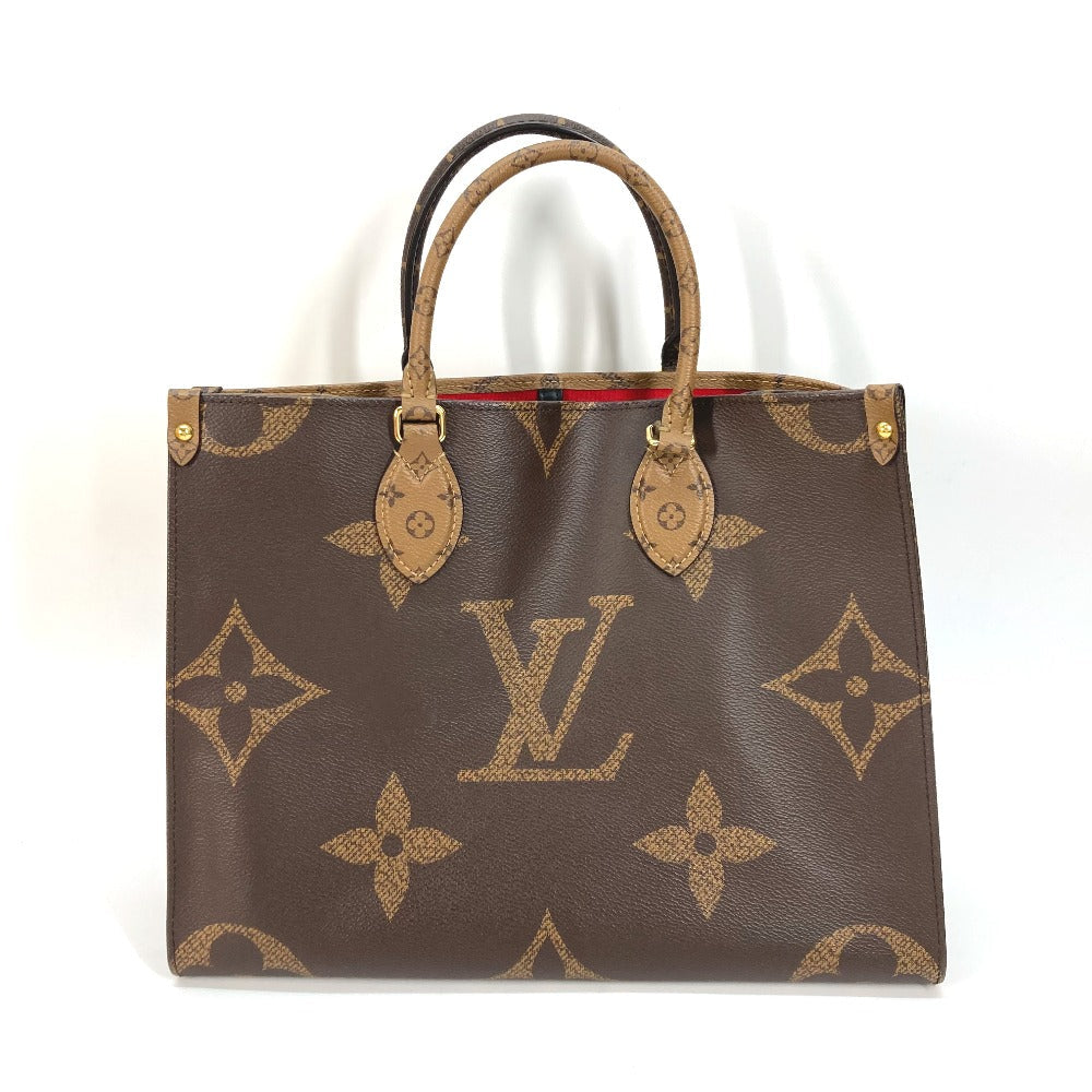 LOUIS VUITTON Tote Bag M45321 Monogram reverse canvas Brown Monogram On the Go MM Women Used Authentic