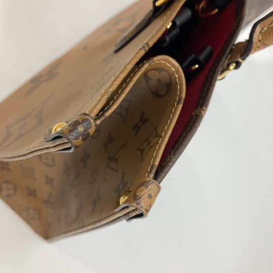 LOUIS VUITTON Tote Bag M45321 Monogram reverse canvas Brown Monogram On the Go MM Women Used Authentic